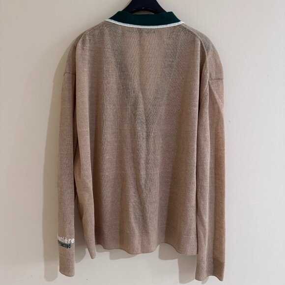 [Voice of Voices] Beige Cardigan with Green Detail - Size S/M - Picture 2 of 4
